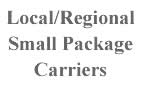 We support most local & regional package carriers